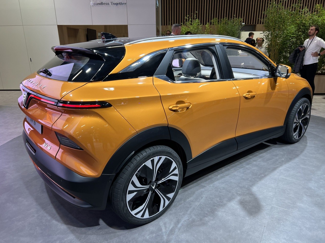 Rear and side view with LED taillights and alloy wheels