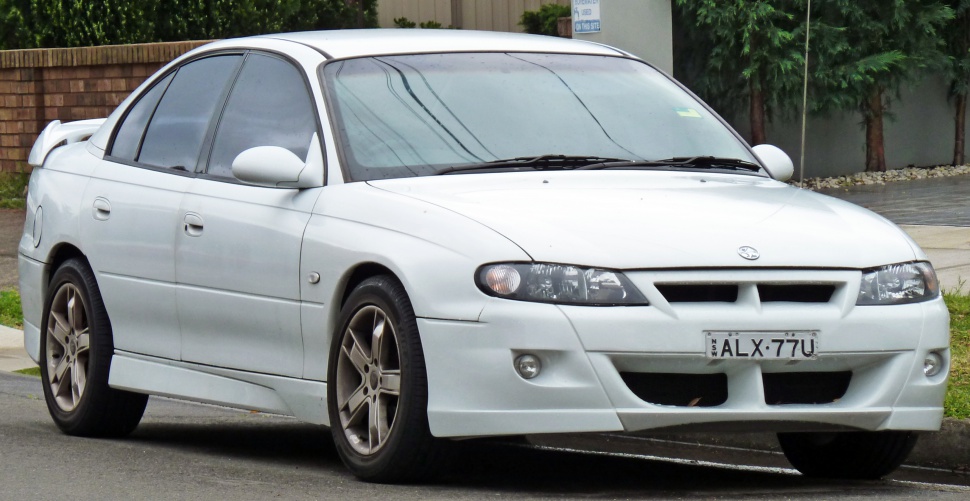 Front view with distinctive headlights and aerodynamic bumper