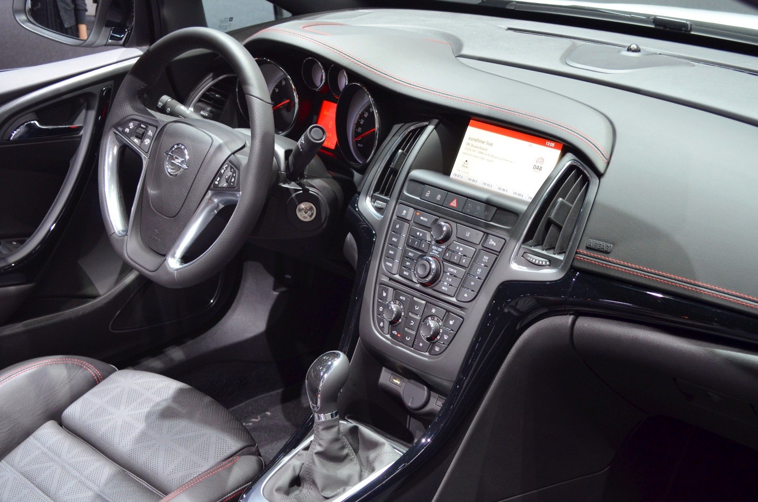 Modern dashboard and multifunction steering wheel with digital display