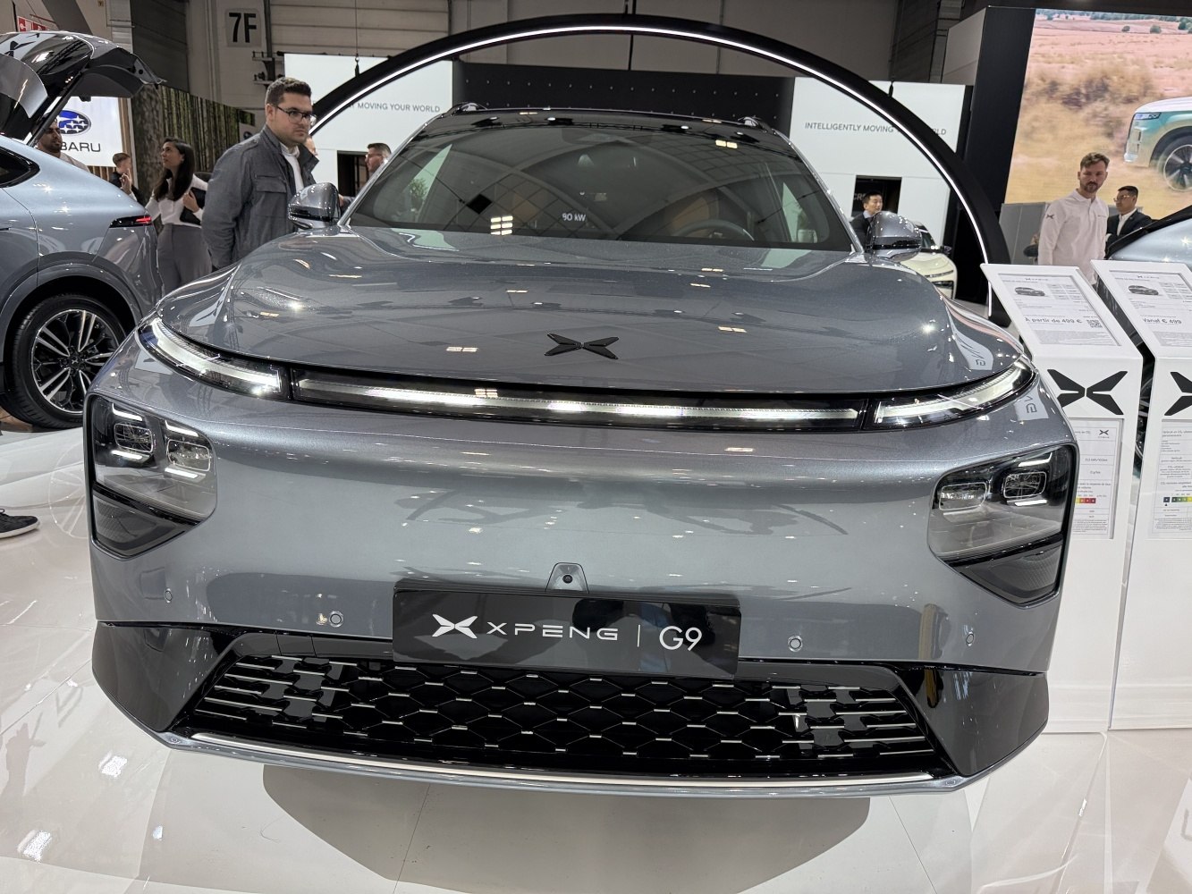 Front view with sleek LED daytime running lights and aerodynamic grille
