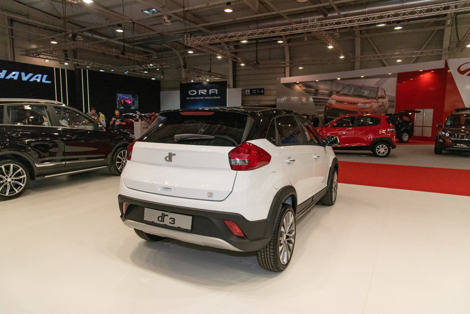 Rear view of subcompact crossover with dual-tone roof and rear light design