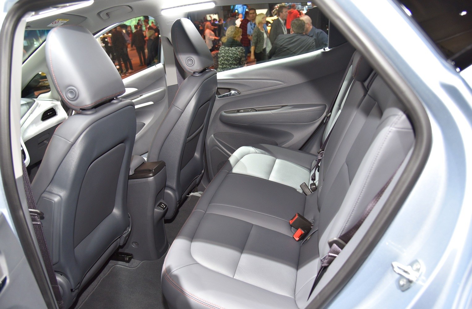 Rear leather seats and interior design view