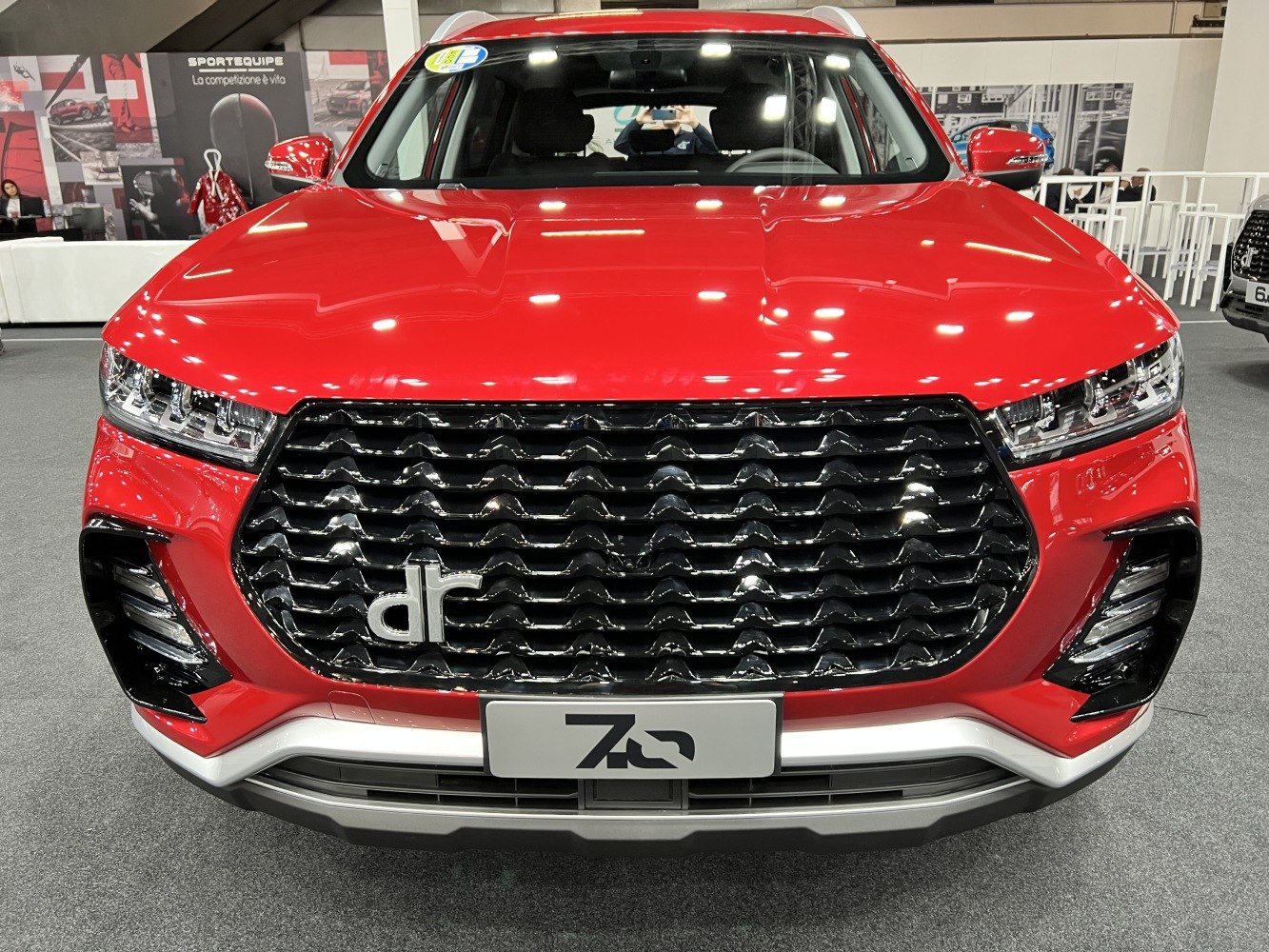 Bold front grille and sleek LED headlights of a modern SUV