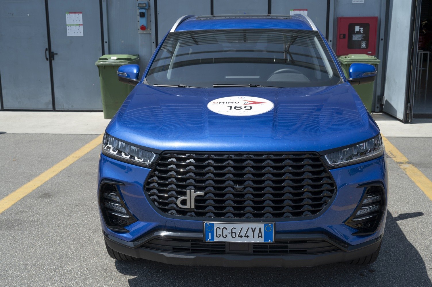 Bold front grille and sleek LED headlights of modern SUV front
