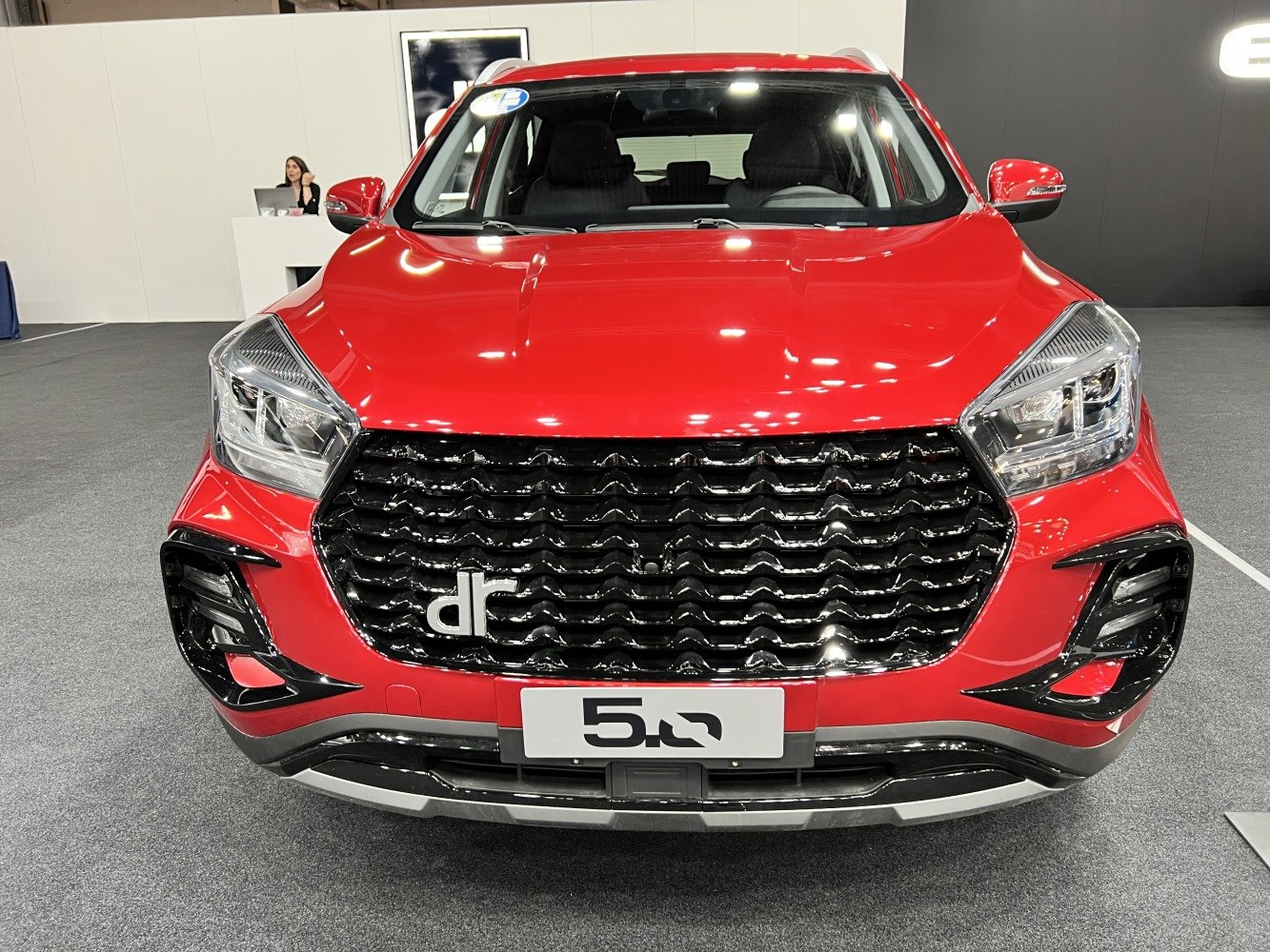 Front view with distinctive grille and modern headlights