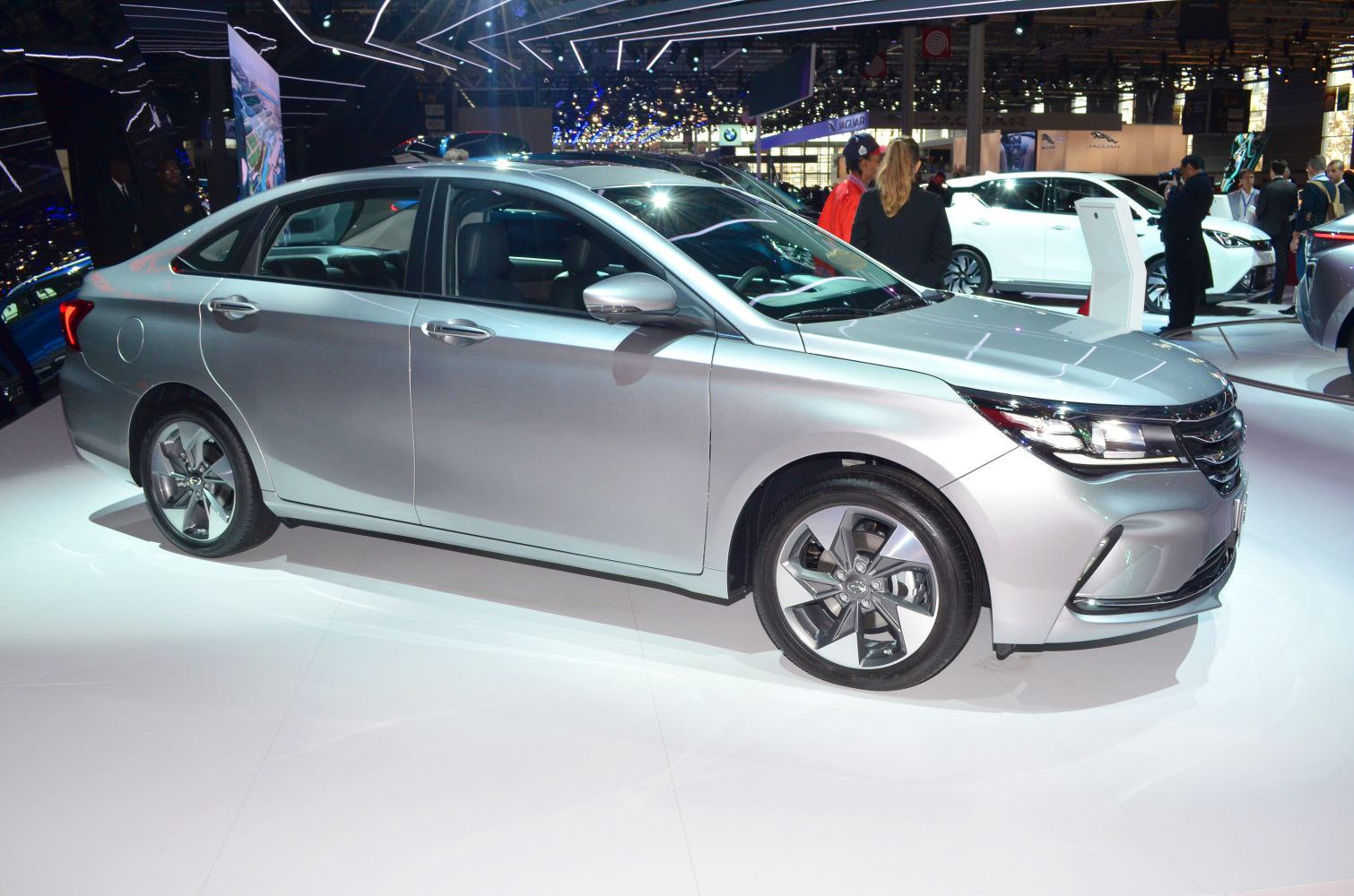 Silver sedan with alloy wheels and modern side profile