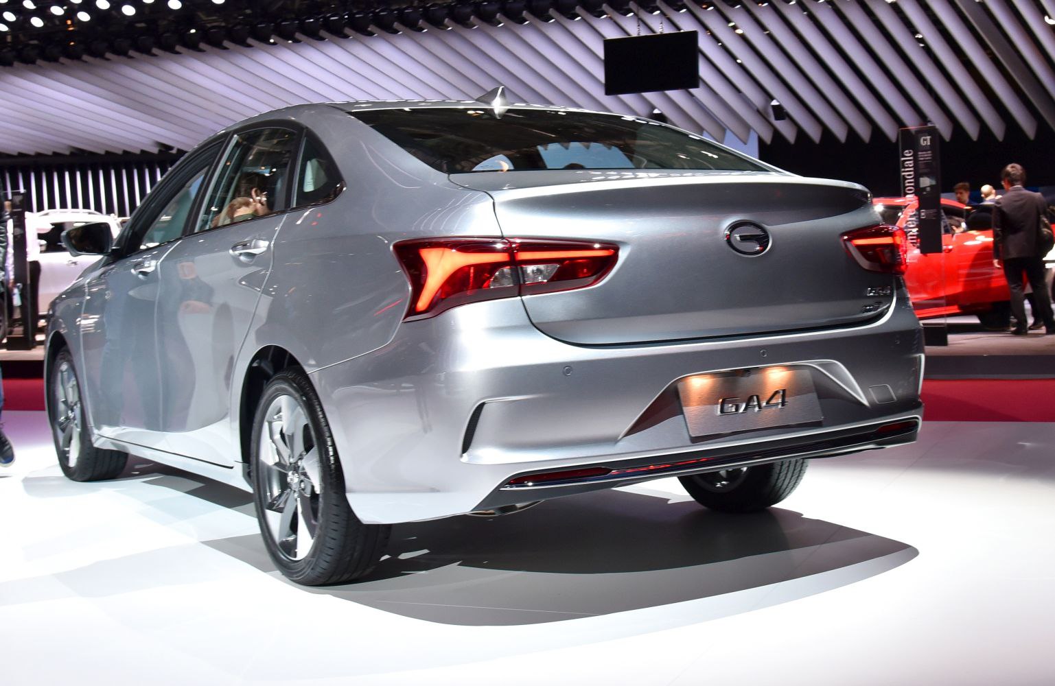 Rear exterior design with modern taillights and alloy wheels