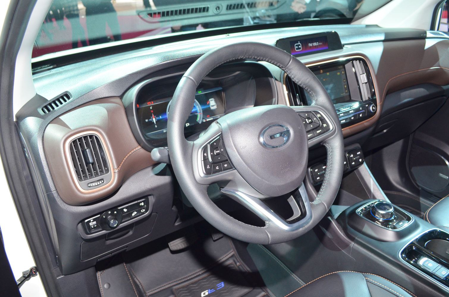 Electric car digital dash and multifunction steering wheel