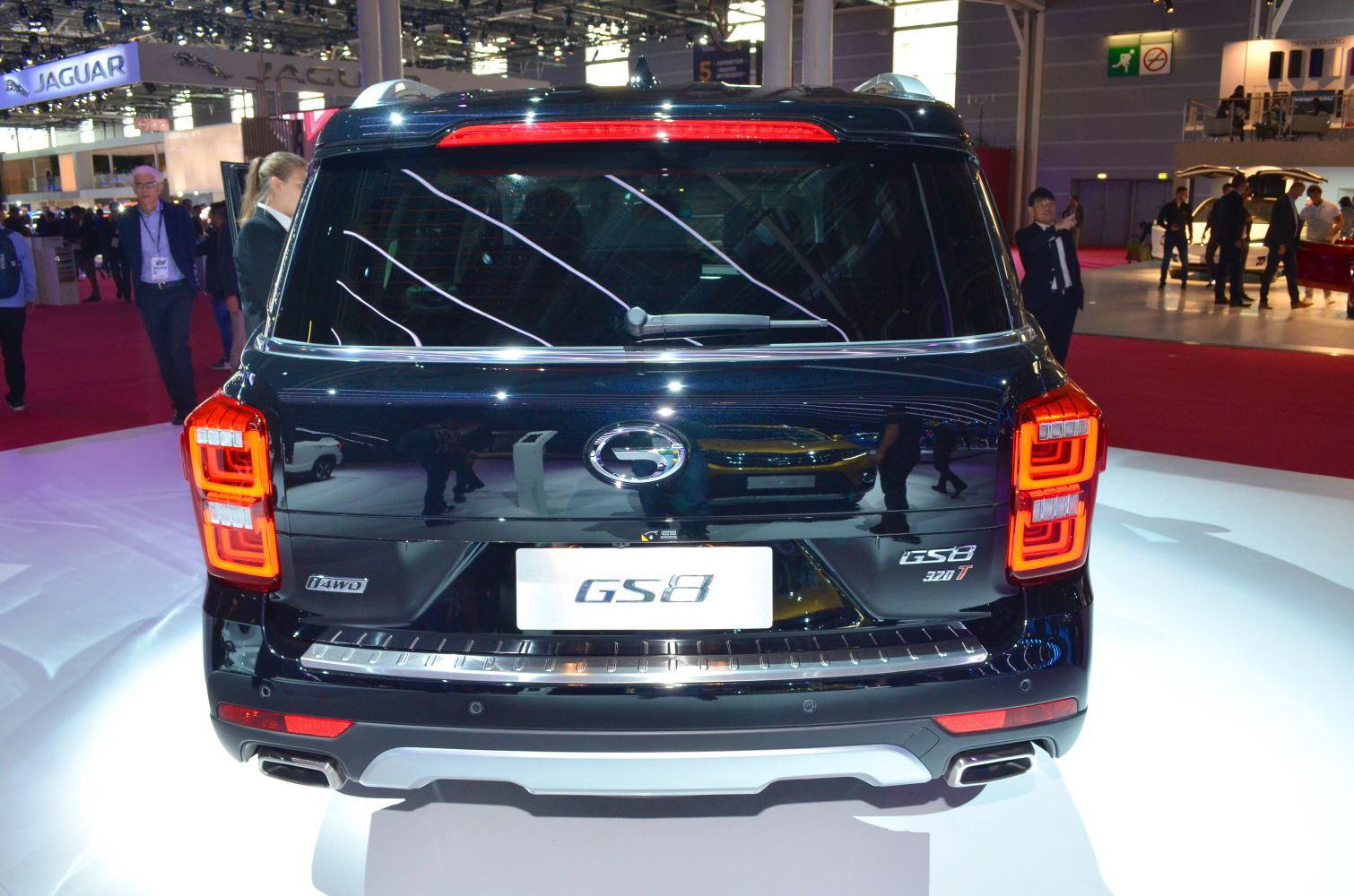 LED tail lights and AWD badge on rear of SUV
