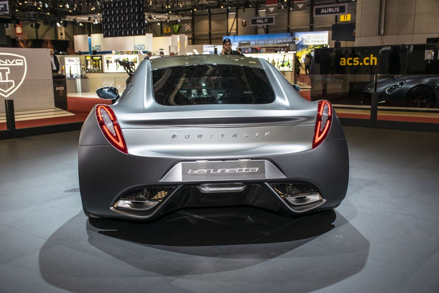 Sleek rear design with distinctive taillights and aerodynamic shape