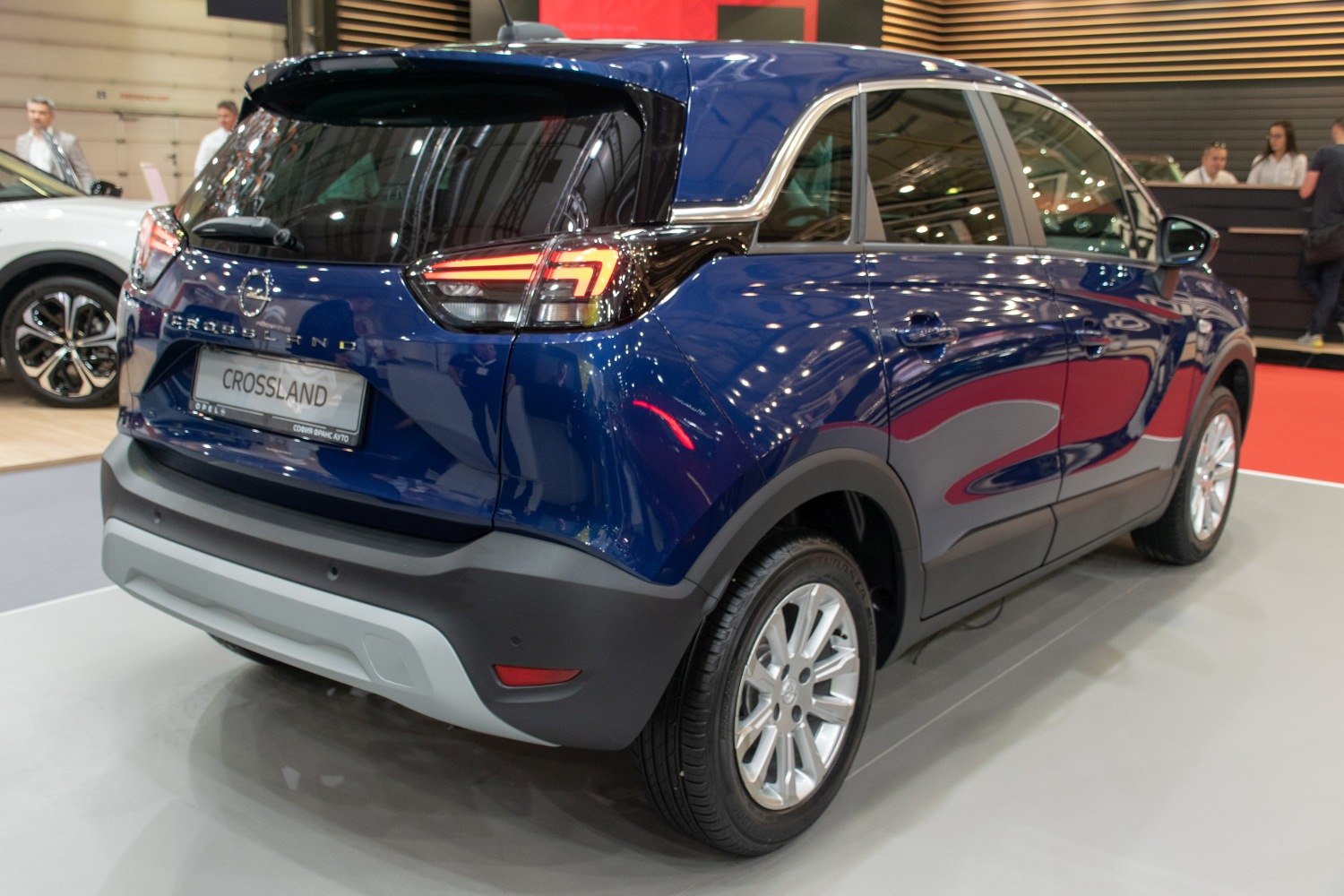 Rear view with modern tail light design on compact SUV
