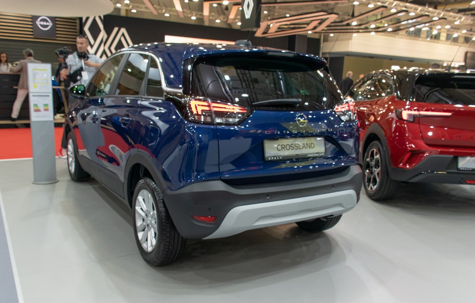 Rear design and LED tail lights of a modern compact SUV