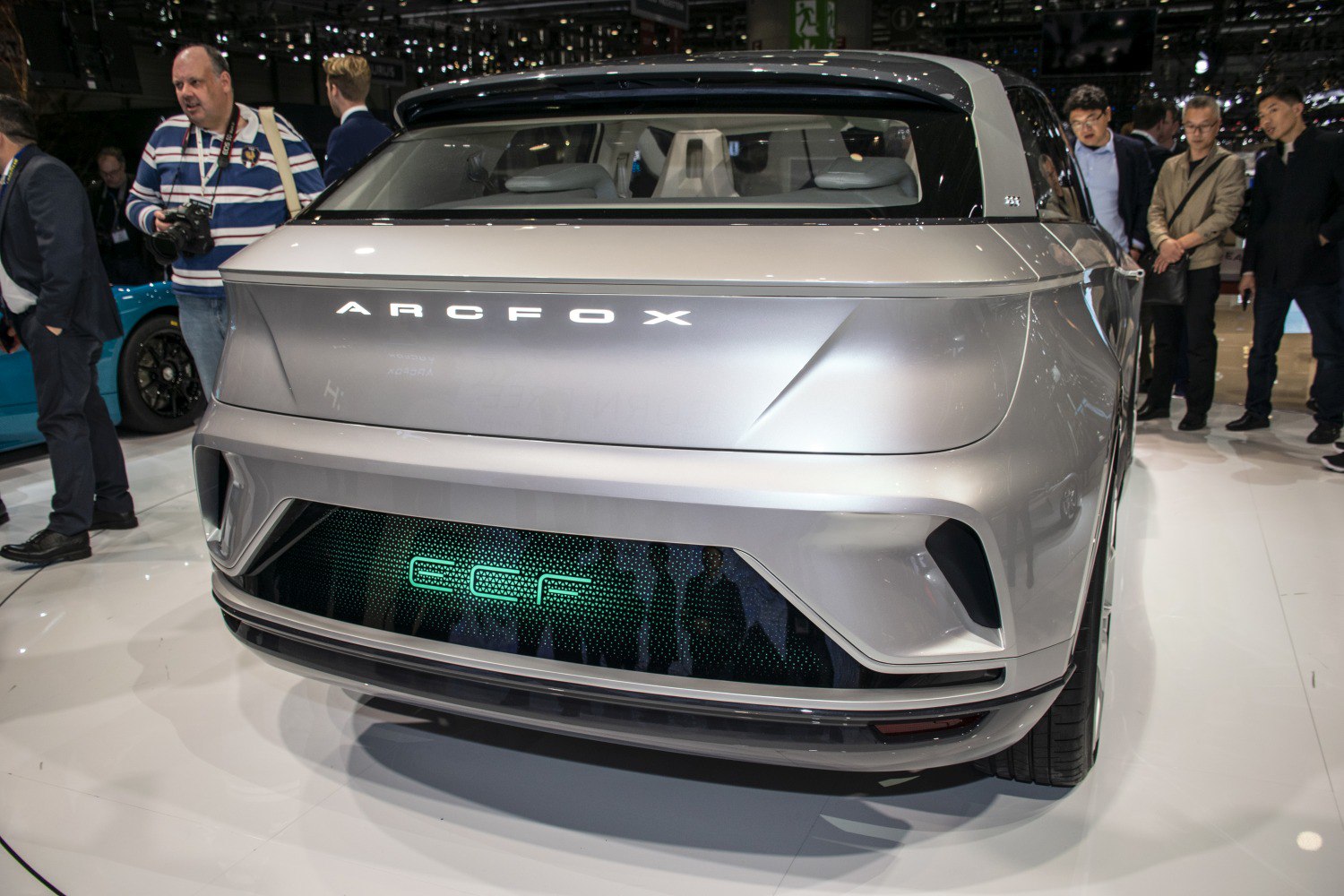 Rear design with illuminated Arcfox and ECF badges