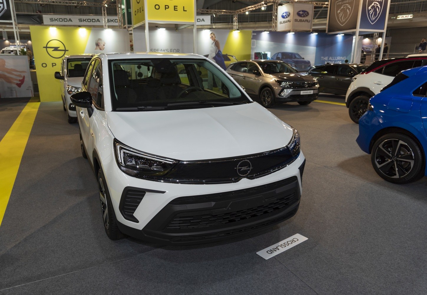 Front view with LED headlights and black accented grille