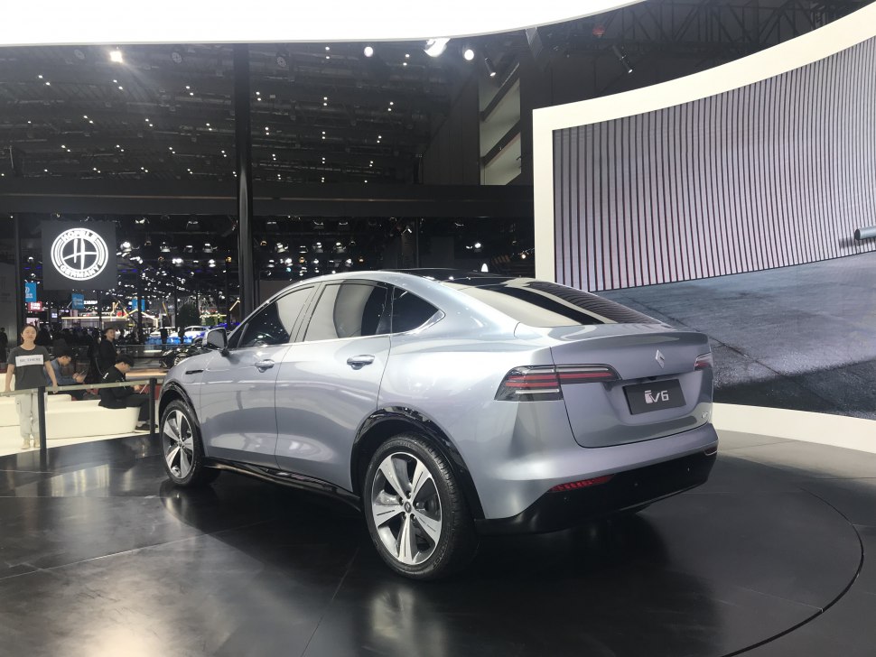 Modern electric crossover with coupe-style rear and sleek LED taillights