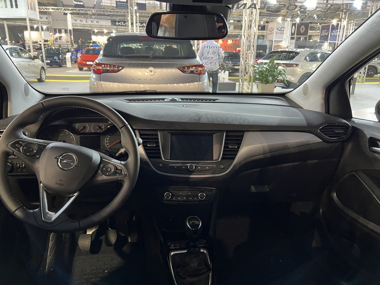 Modern dashboard and steering wheel with multi-function controls