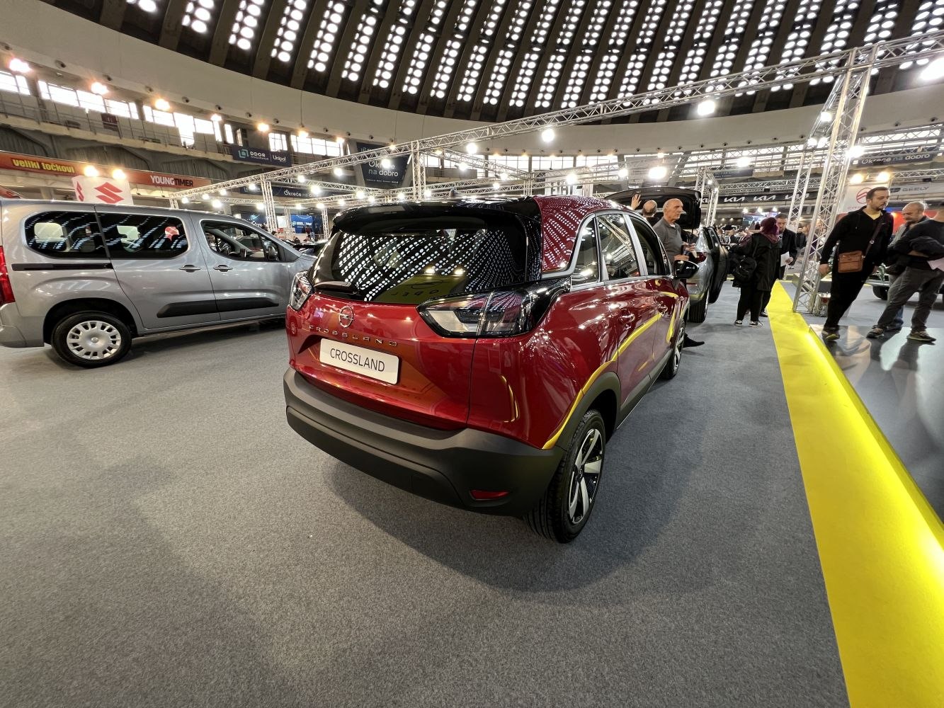 Rear view of modern compact SUV with distinct taillights and two-tone roof