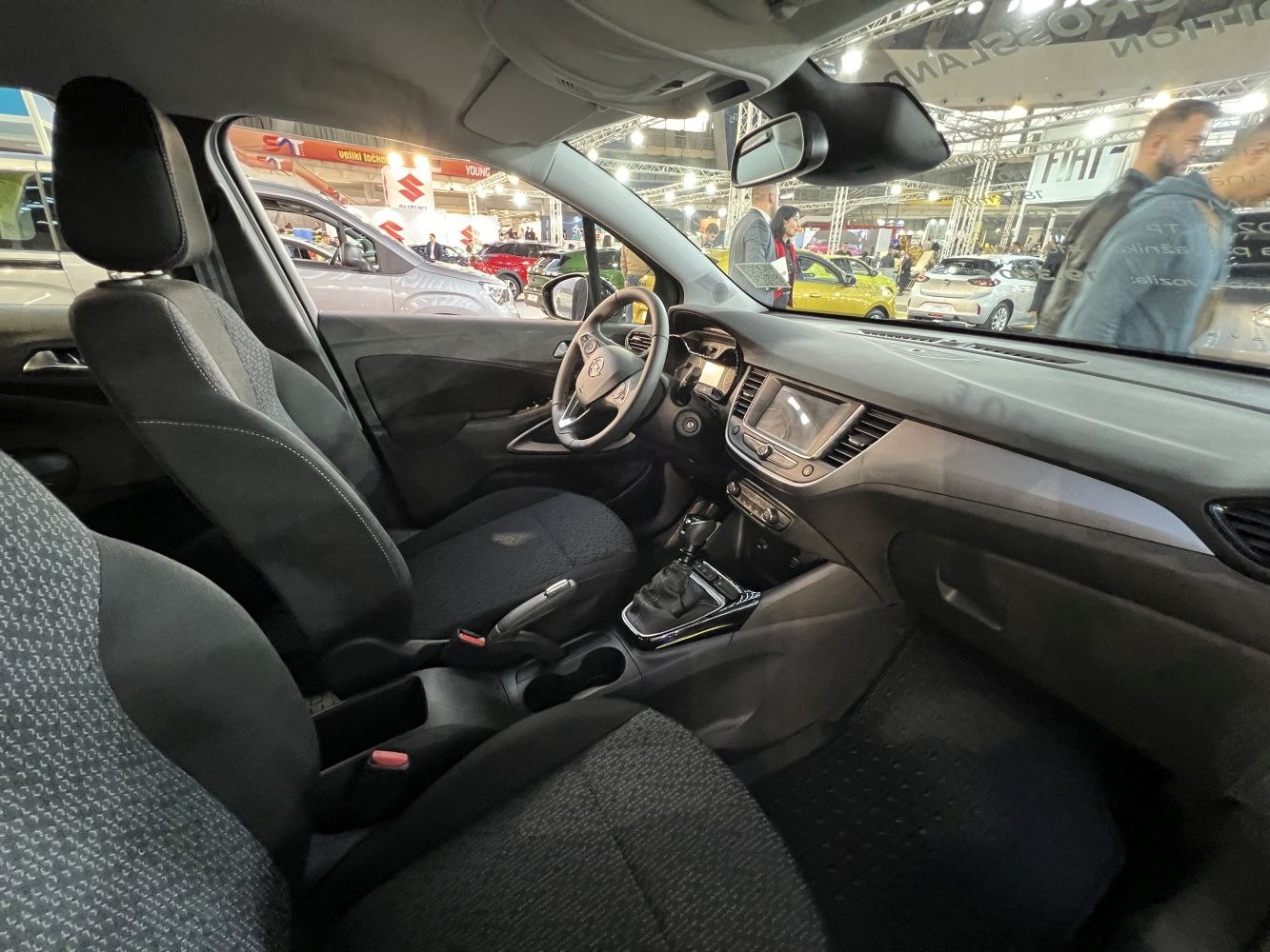 Ergonomic seats and modern dashboard with infotainment system