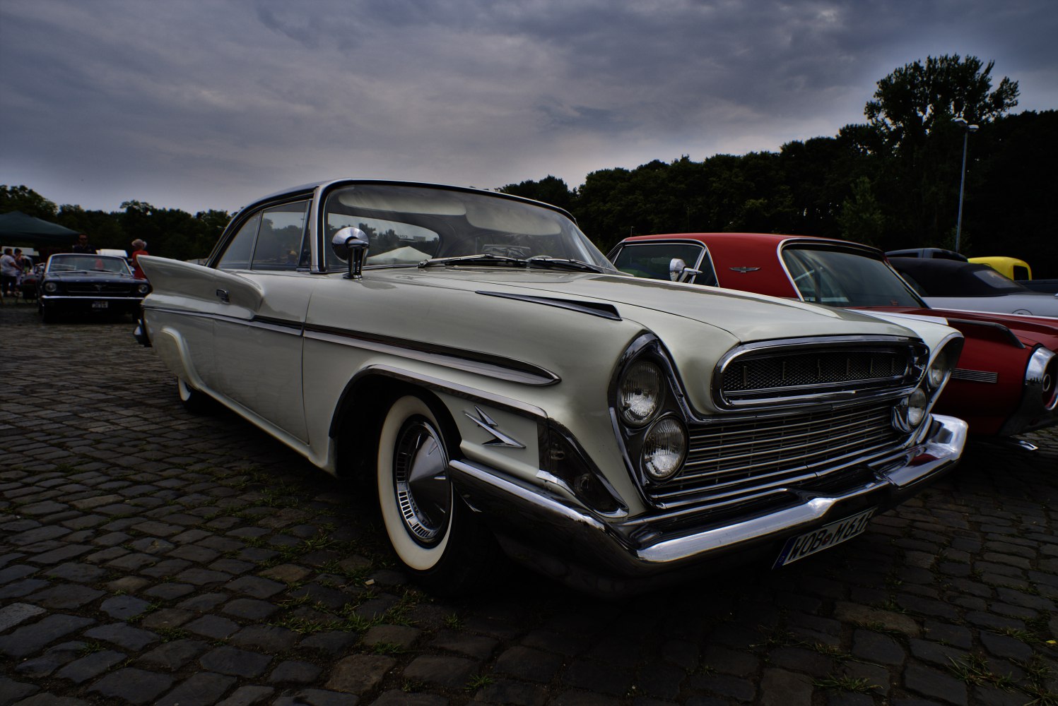Classic 2-door hardtop with dual headlamps and chrome grille