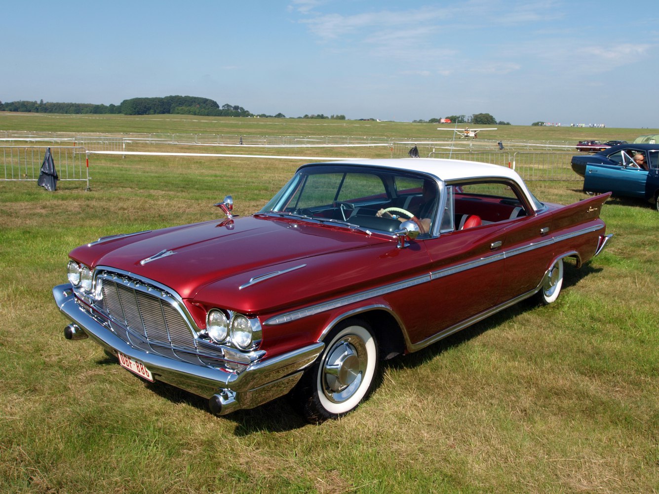 Classic 4-door hardtop with pronounced tailfins and dual front headlights