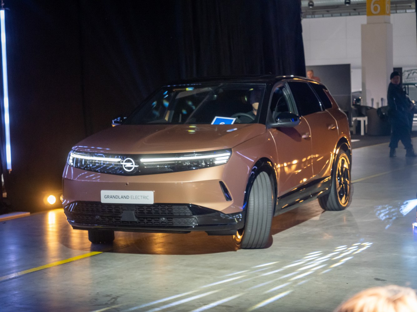 Front view with LED headlights and aerodynamic design