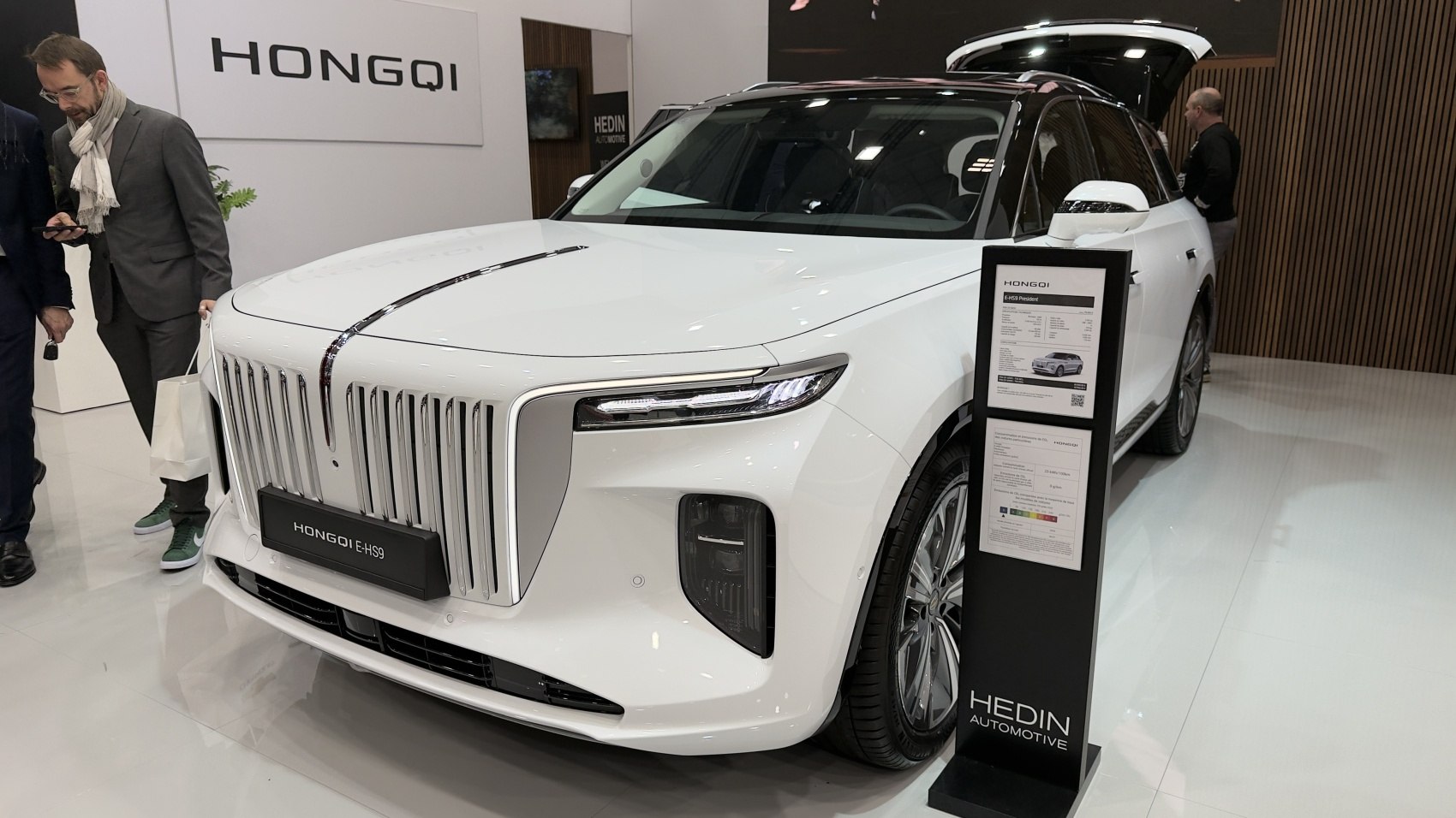 Front view of a luxury SUV with a bold vertical grille and sleek LED headlights