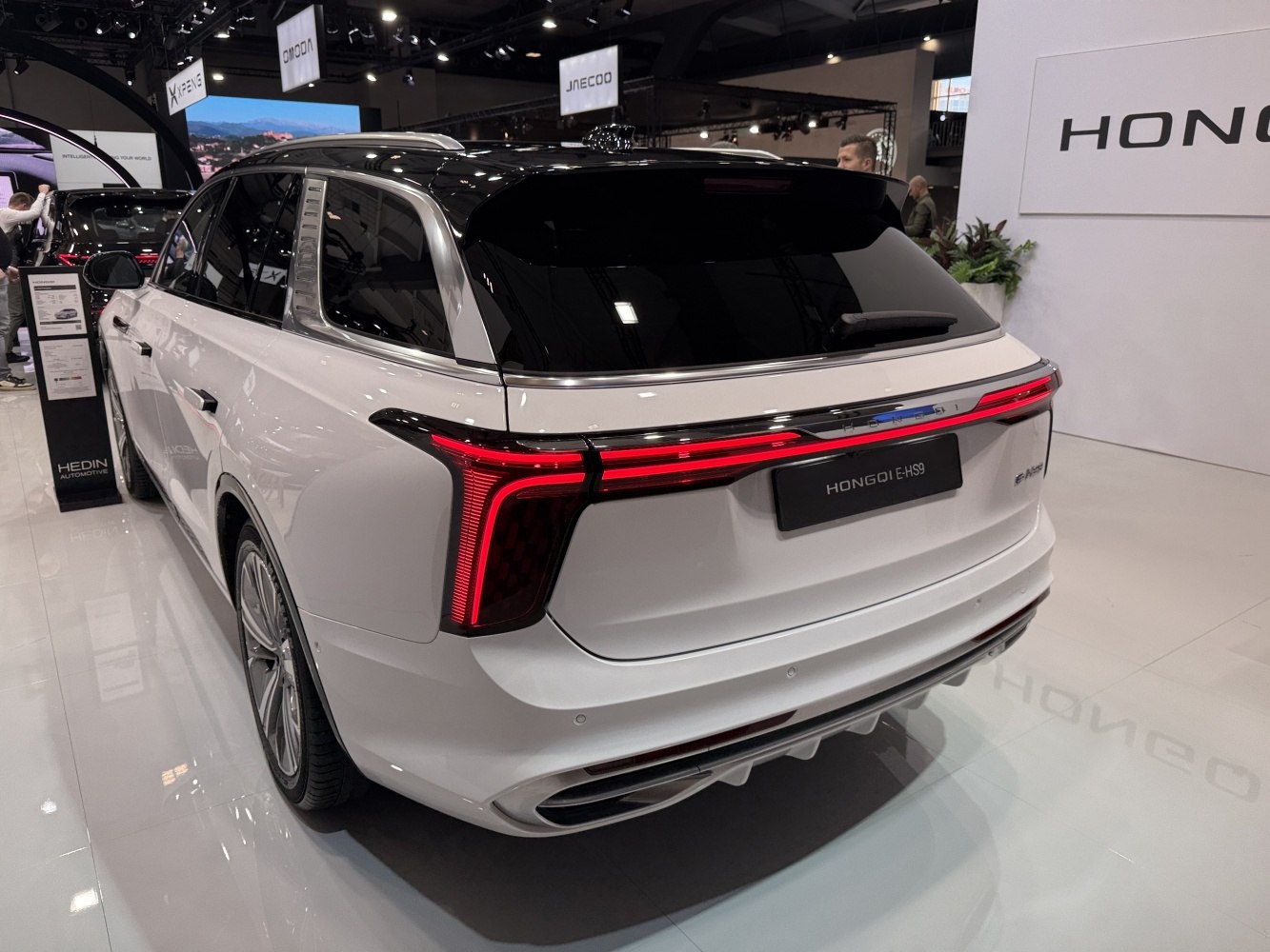 Rear design with sleek integrated LED tail lights and tinted rear window