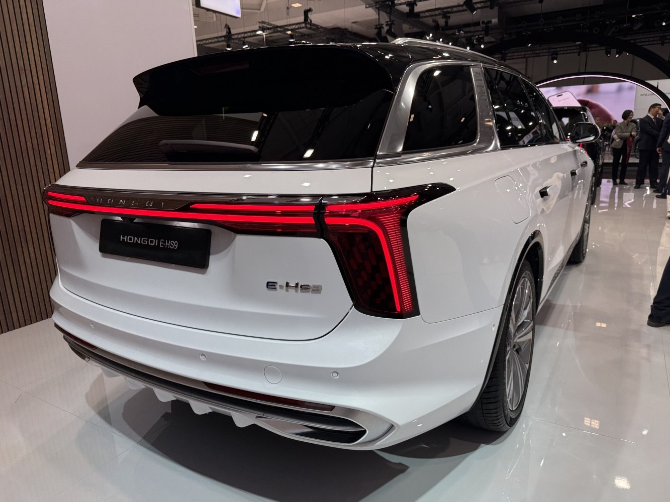 Rear view with LED taillights and dual exhausts