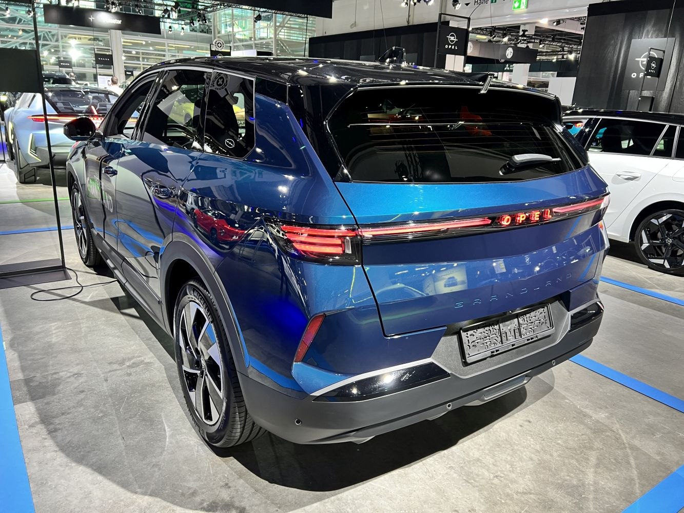 Rear and side view with LED taillights and aerodynamic design