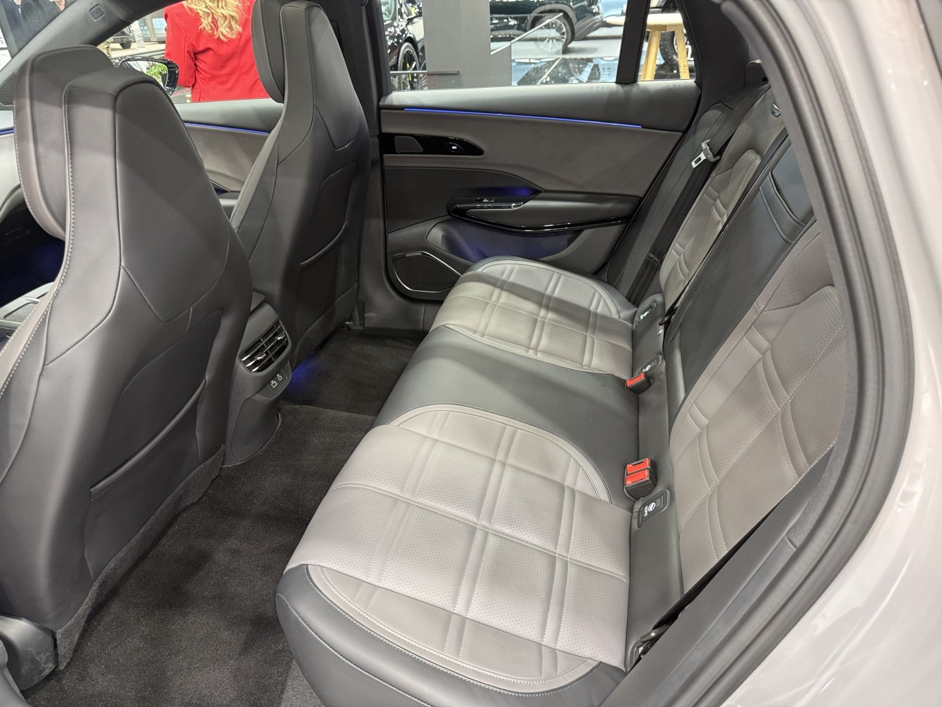 Luxury rear leather seats with ambient lighting