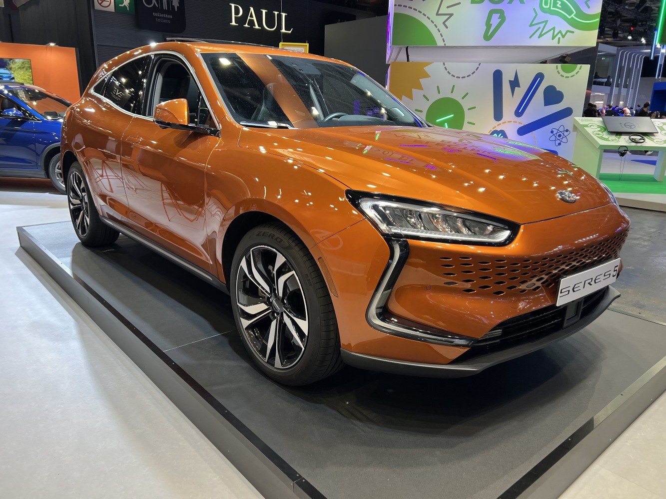 Modern front grille and headlights with stylish alloy wheels