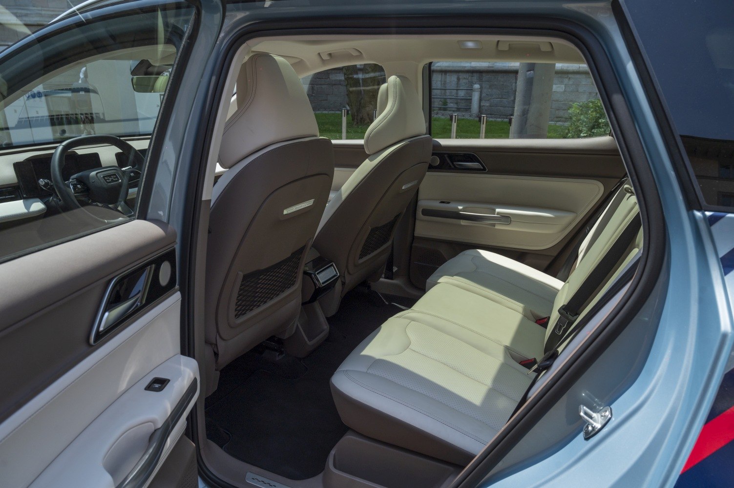 Spacious rear passenger seating with premium upholstery