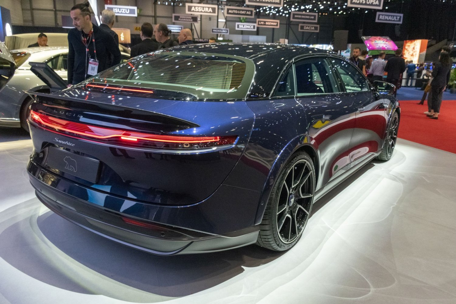 Rear view with LED light bar and alloy wheels