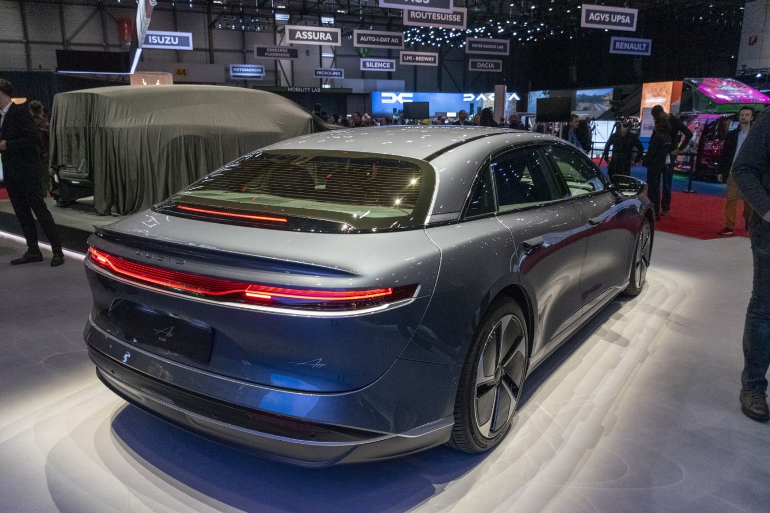 Rear view with continuous LED light bar and aerodynamic sleek lines