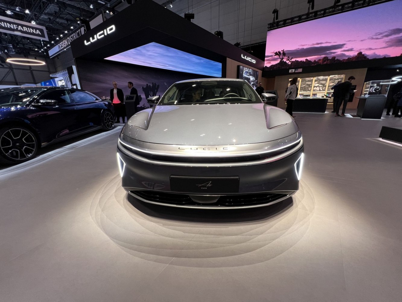 Front view with LED headlights and smooth hood design
