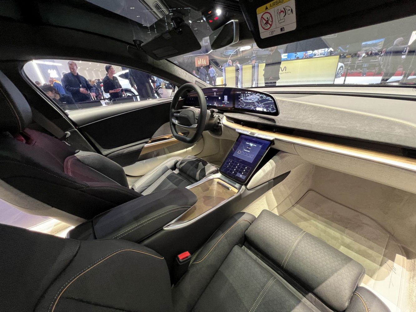 Digital dashboard and touchscreen center console with premium seating
