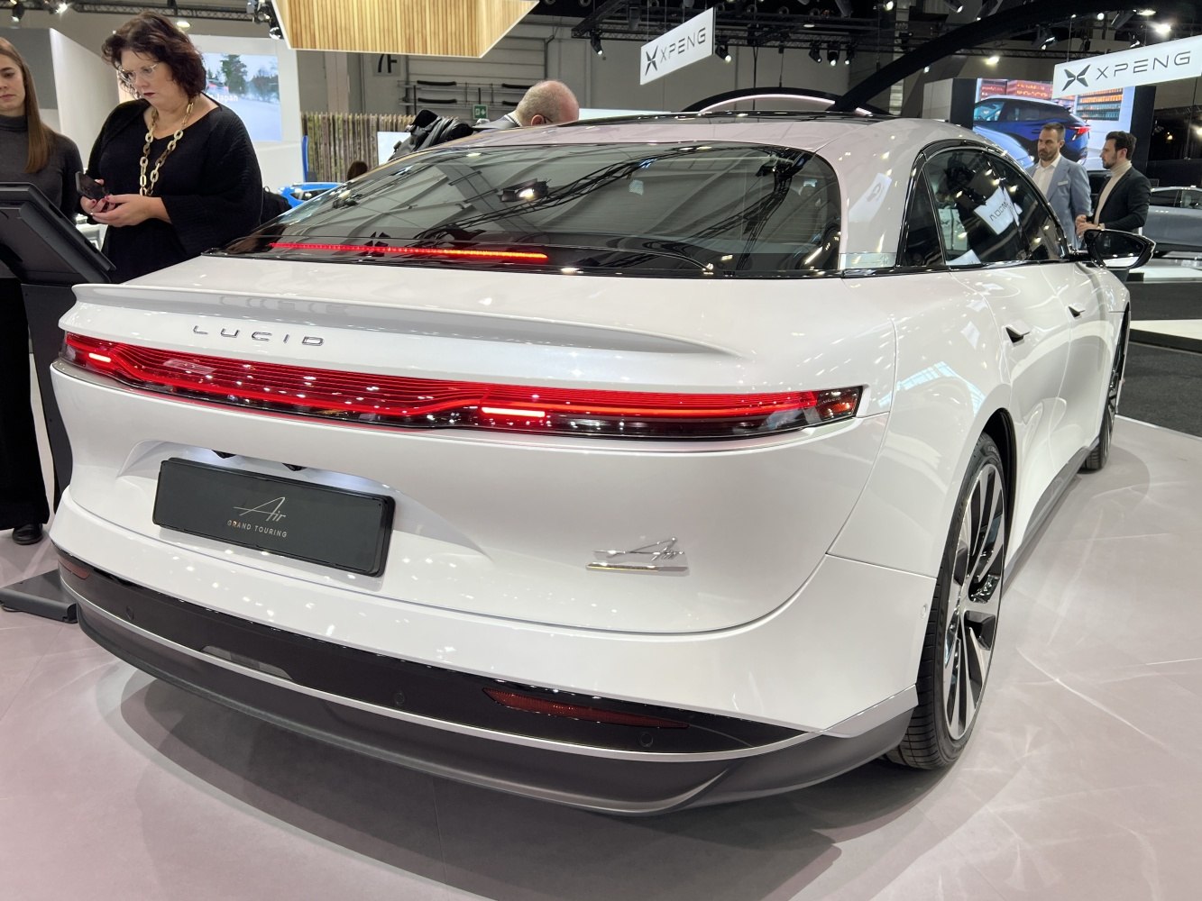 Rear view with LED light bar and aerodynamic styling