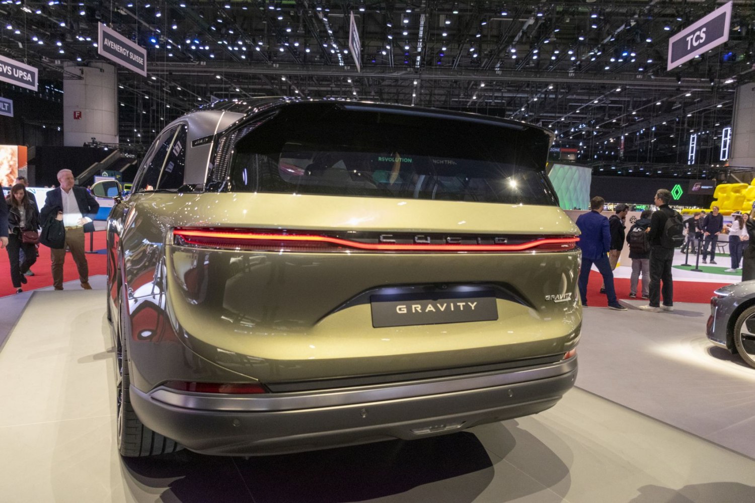 Rear view with full-width LED tail light and sleek tailgate design