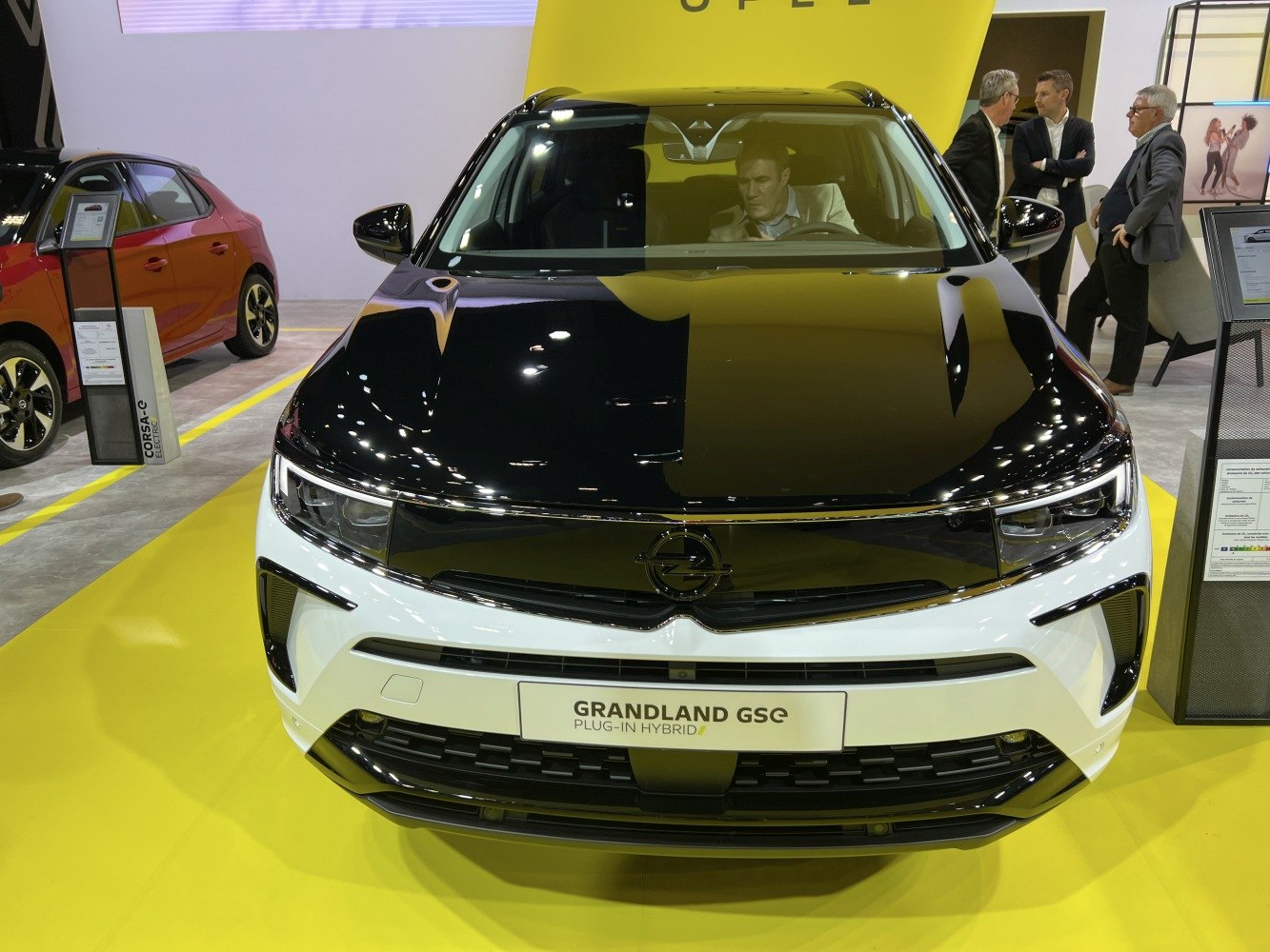 Front view with distinctive grille and sleek headlights