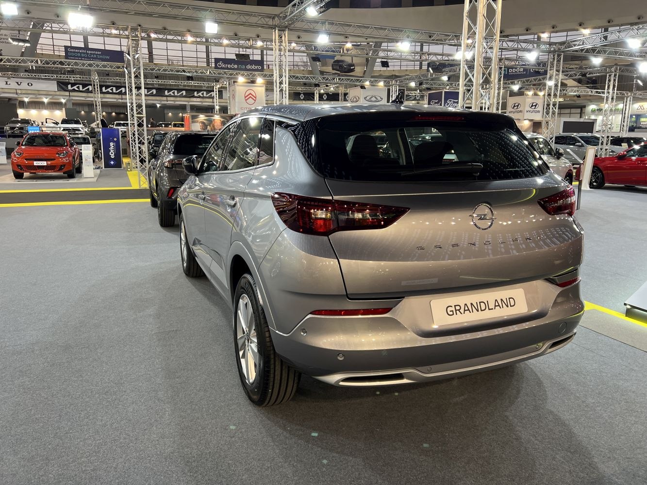 Rear view of an SUV with sleek tail lights and modern styling