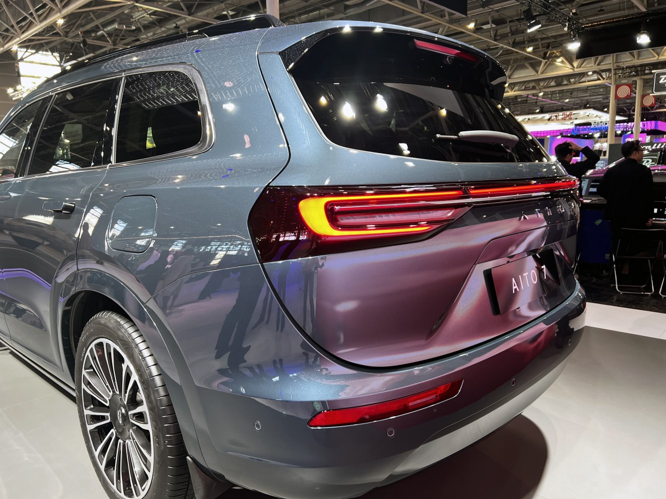Sleek rear design with LED tail lights and a multi-spoke alloy wheel.