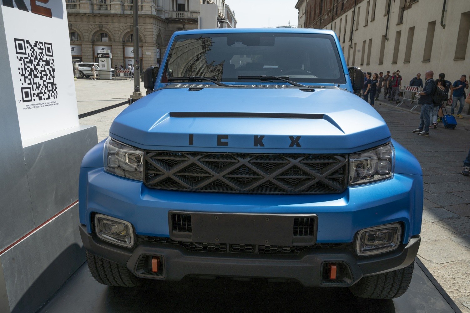 Front view featuring bold grille and dual modern headlights