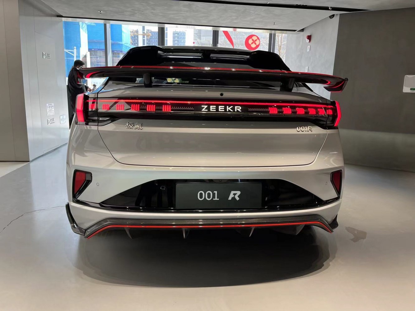 Rear LED light bar and prominent rear spoiler design