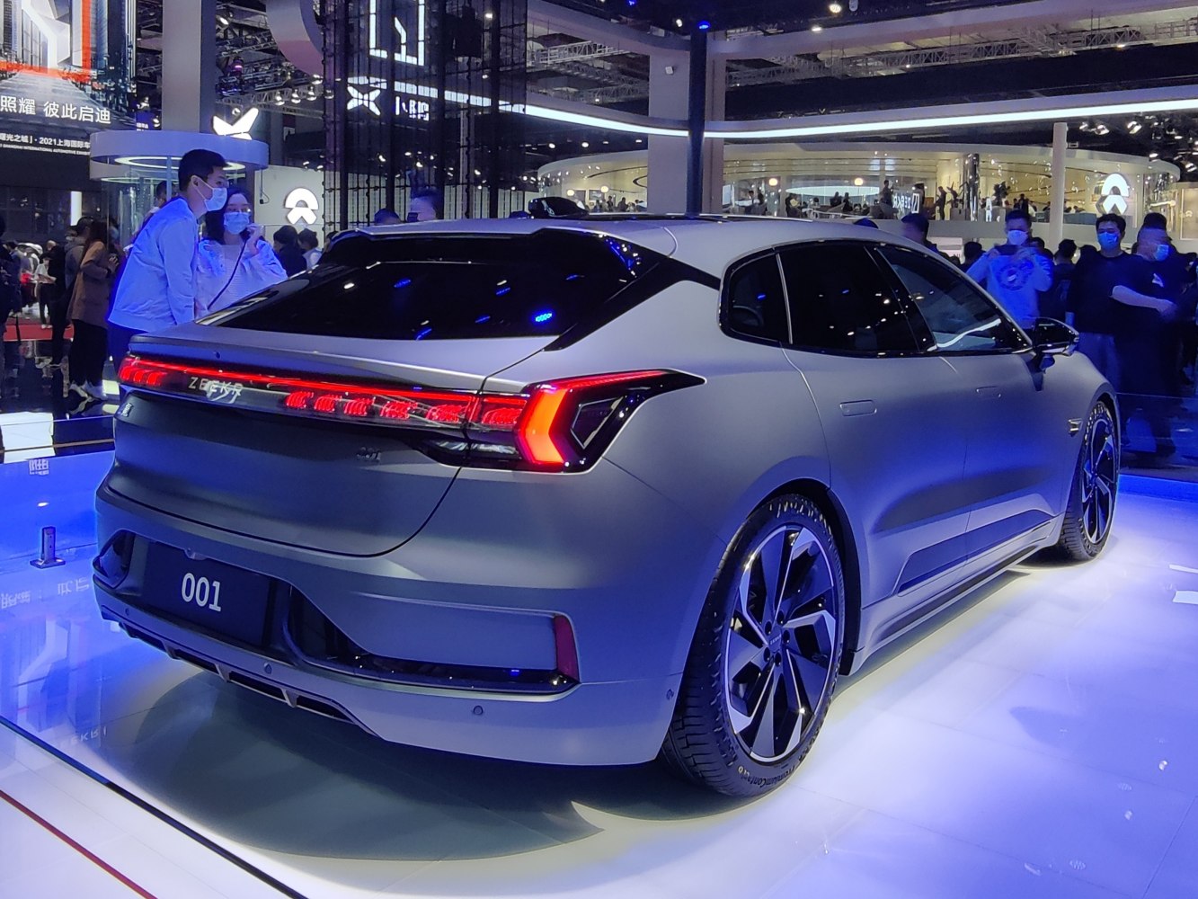 Rear and side view with LED taillights and sleek body lines