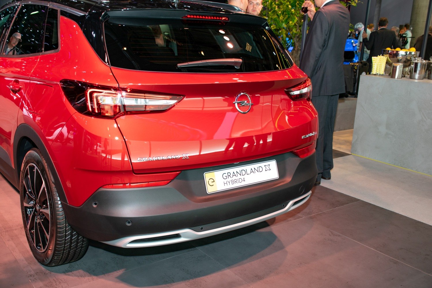 Rear view with hybrid4 badge and distinctive LED taillights