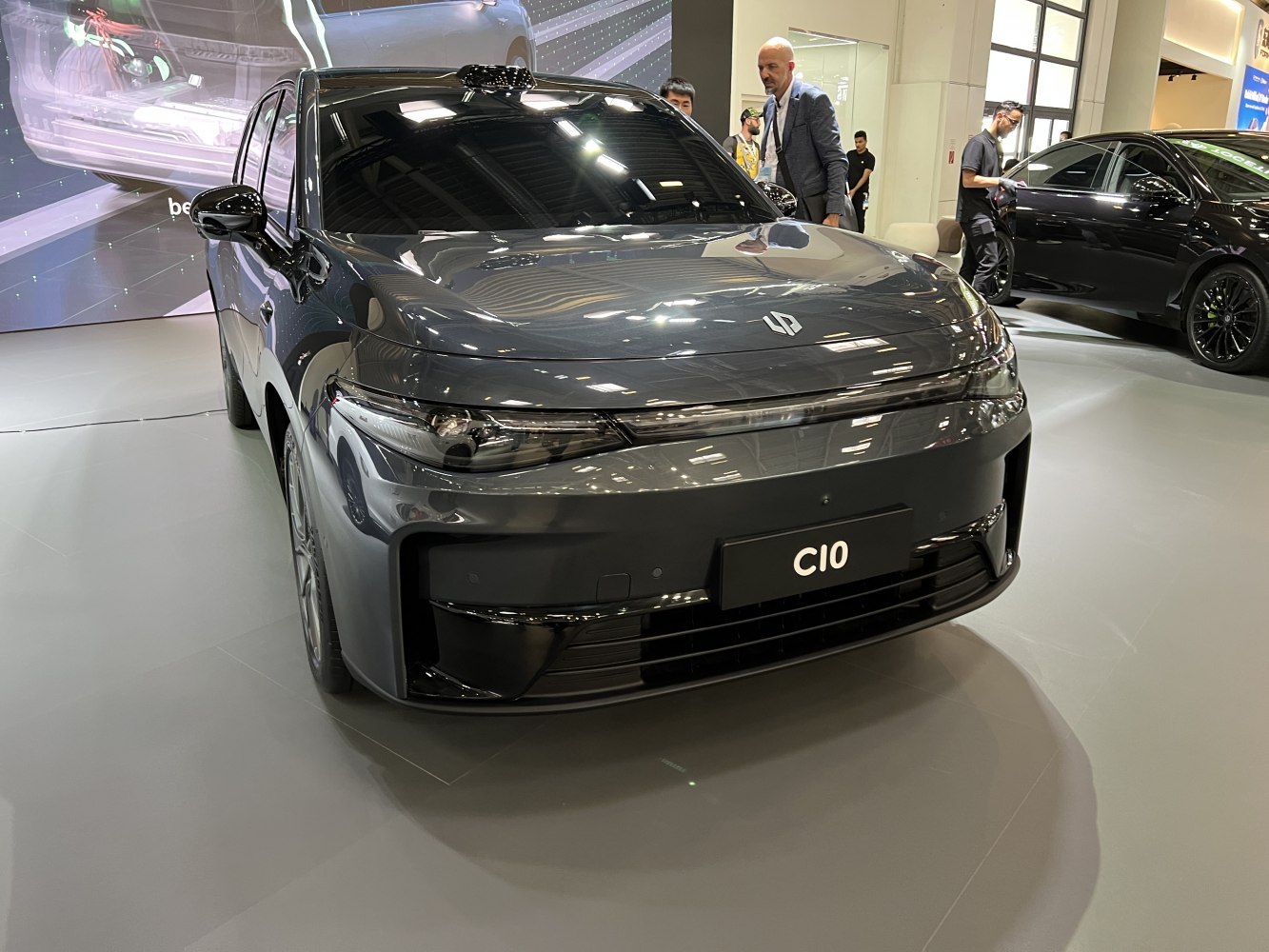 Sleek front design with narrow LED headlights and smooth surface