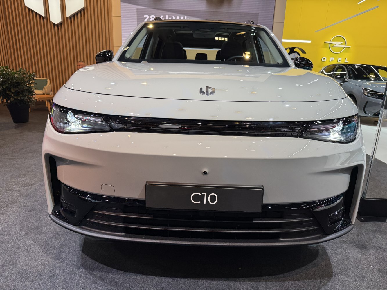 Sleek headlights and aerodynamic front bumper design
