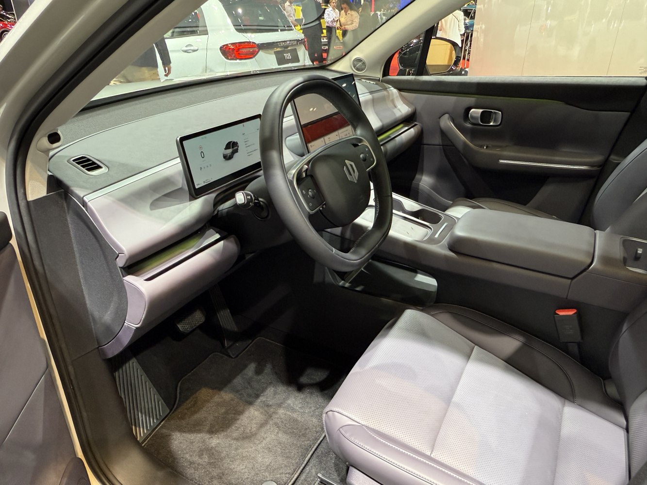 Digital dash display with modern steering wheel and center console