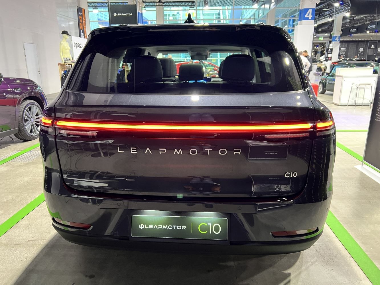 Full-width LED light strip on 2024 SUV rear