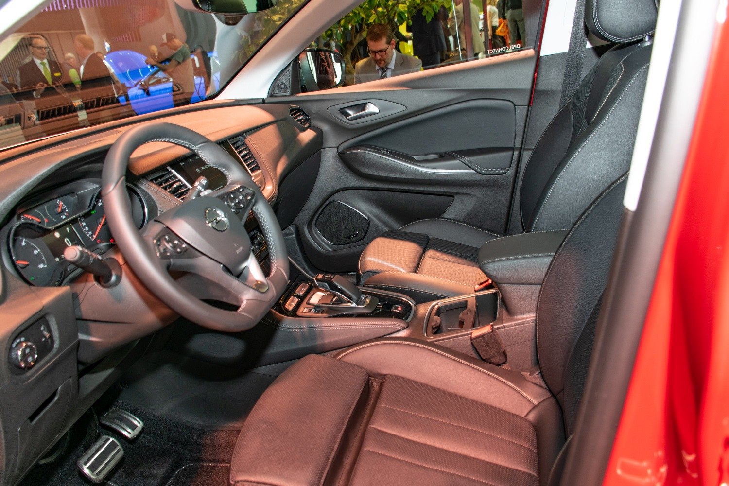 Modern car interior with premium seats and advanced dashboard